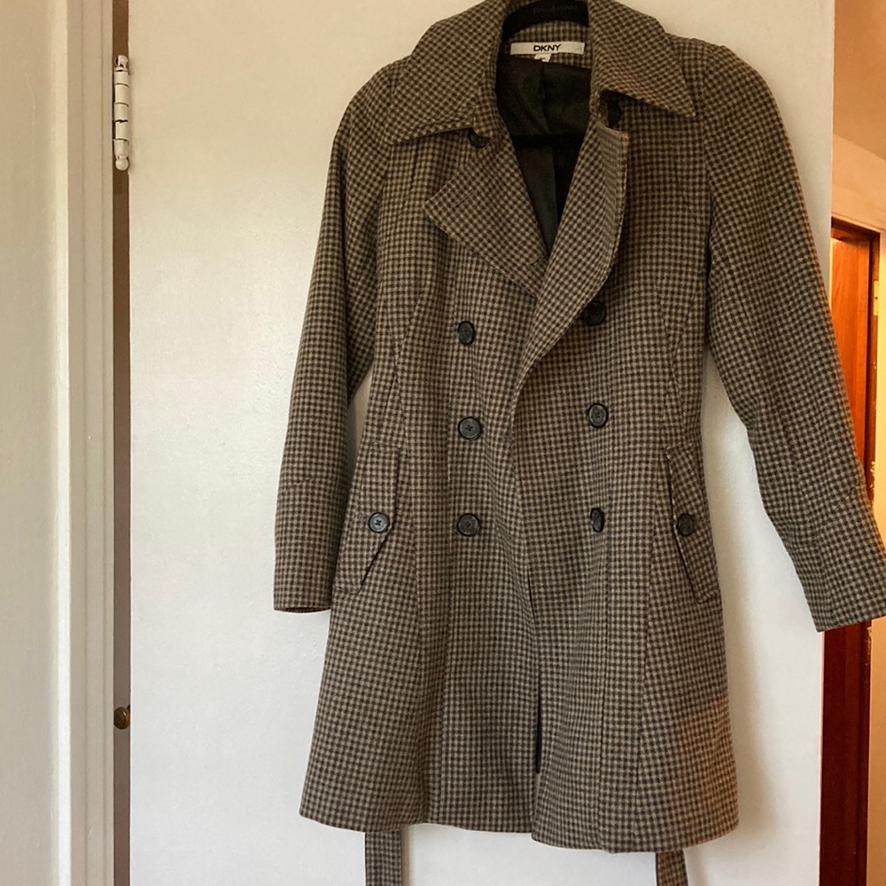 Tailored wool blend coat